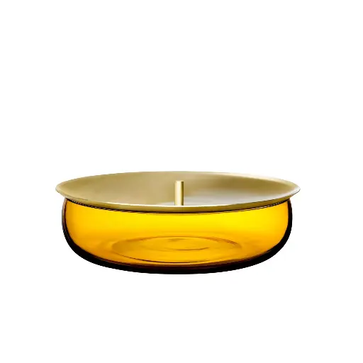 [1101361] BERET : Boîte de rangement moyenne avec couvercle en laiton