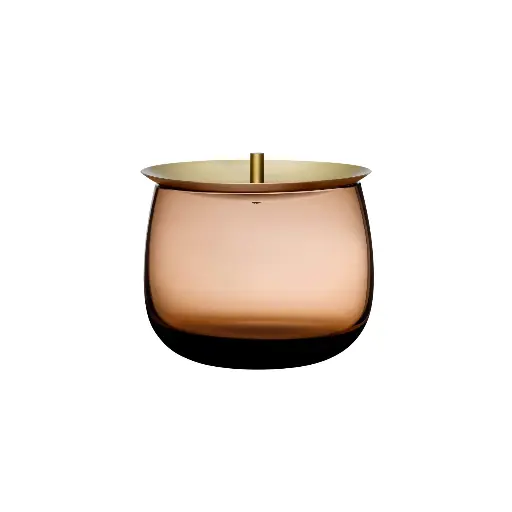[1101359] BERET : Boîte de rangement petite avec couvercle en laiton